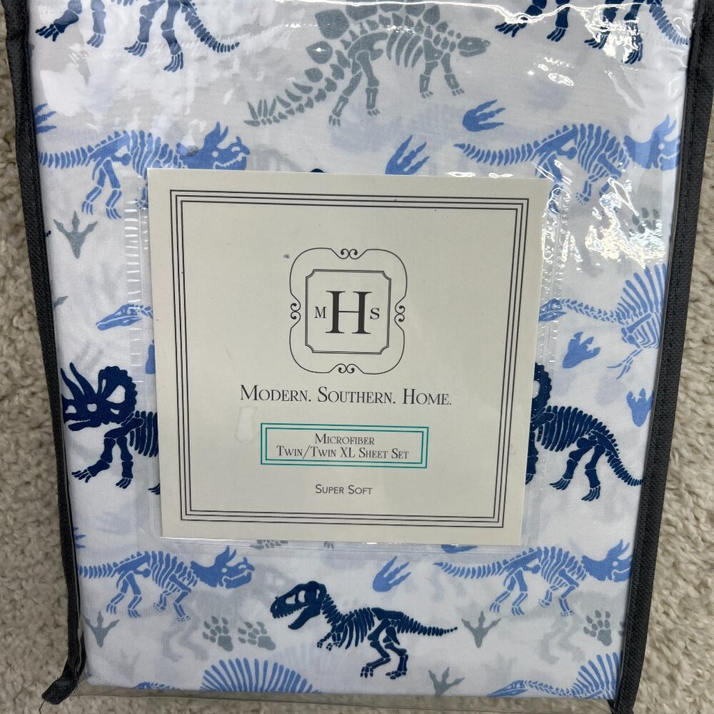 Modern Southern Home Twin Twin XL Sheet Set Dinosaur